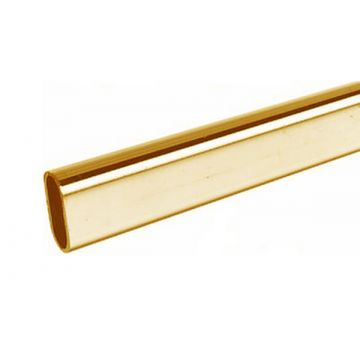 30 mm Oval Clothes Rail 2500 mm Electro Brass Plated