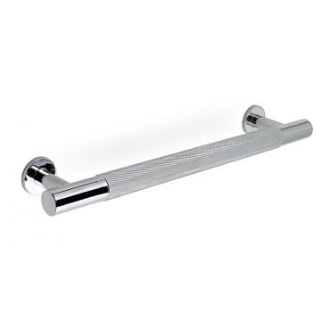 K-T Knurled Cabinet Pull Handle 158 mm Polished Chrome
