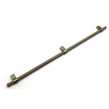 Knurled Cabinet Pull Handle 513 mm Antique Brass Finish