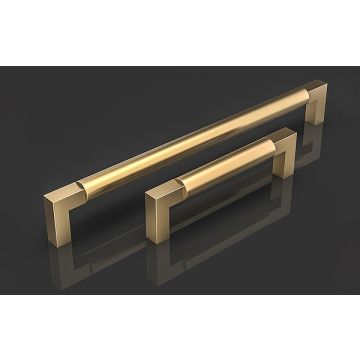 Courtois Cabinet Handle 120 mm Satin Brass Waxed