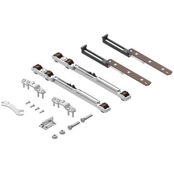 Saheco SF-A90 Single Door Fitting Set Max.90 kg with Two Soft Close Standard finish
