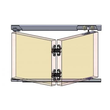 Foldaside 30 Sliding Folding Two Door Kit with Track 1200 mm