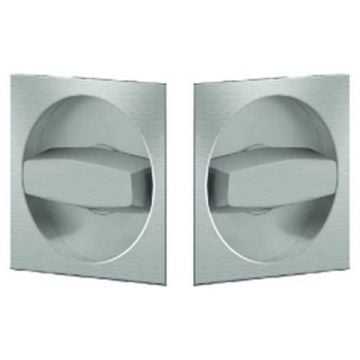 Square Twin Inset Privacy Turns with Lock for 40-50 mm Door