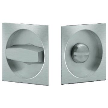 Inset Privacy Turn & Release with Lock for 40-50 mm Door Satin Stainless Steel