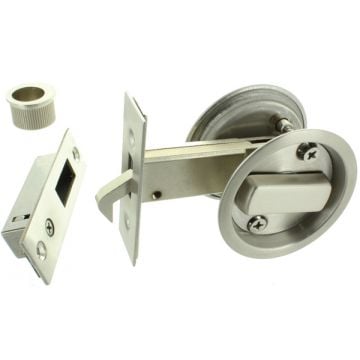 Round Inset Privacy Turn & Release with Lock for 35-44mm Door