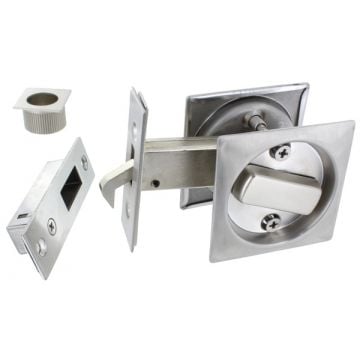 Square Inset Privacy Turn & Release with Lock for 35-44mm Door