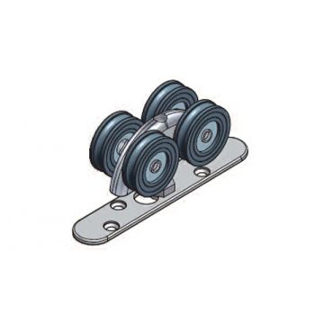 Soltaire 250 Trolley Hanger Concealed Plate Fixing Satin Stainless Steel