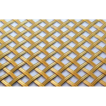 Woven Grille 5 mm Reeded Wire 10 mm Diamond Weave  Polished Brass Unlacquered