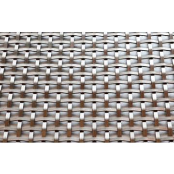 Woven Grille 3 mm Plain Wire 6 mm Square Weave Stainless Steel Satin Stainless Steel
