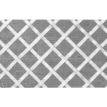 Woven Grille 5 mm Plain Wire 25 mm Diamond Fine Backing Mesh Stainless Steel Satin Stainless Steel