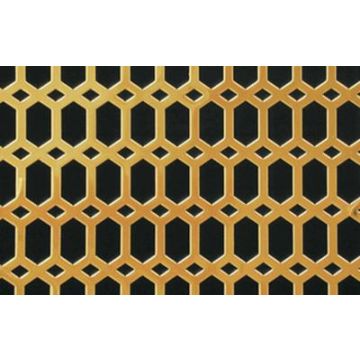 Honeycomb Perforated Grille  Polished Brass Unlacquered