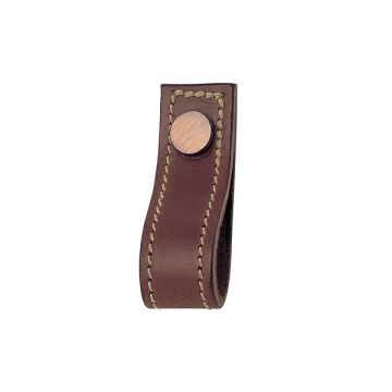 Stitched Leather Button Loop Handle
