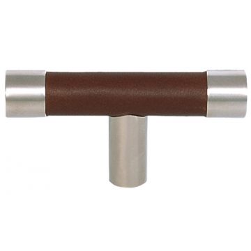 Recessed Leather Barrel T Bar 60 mm
