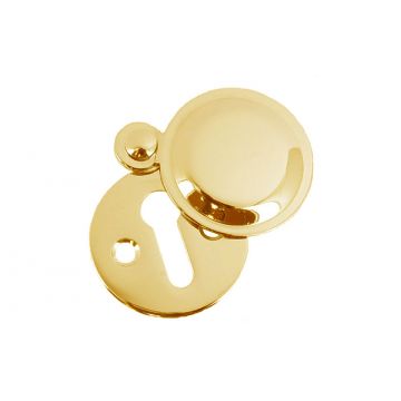 Round Covered Escutcheon 32 mm Polished Brass Lacquered