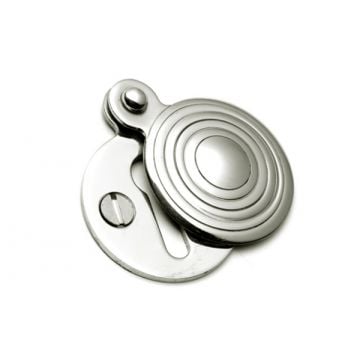 Quality Reeded Covered Escutcheon Polished Nickel Plate