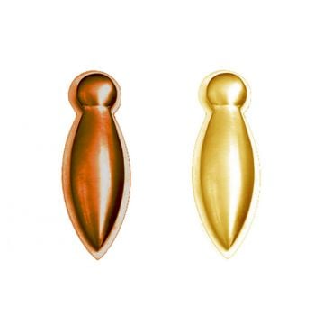 Pear Drop Escutcheon Polished Brass Lacquered