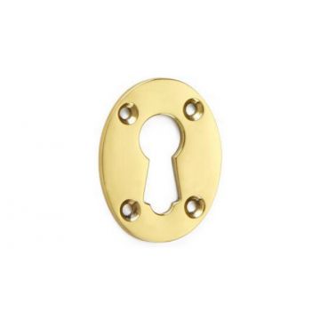 Keyhole Profile Escutcheon Polished Brass Lacquered