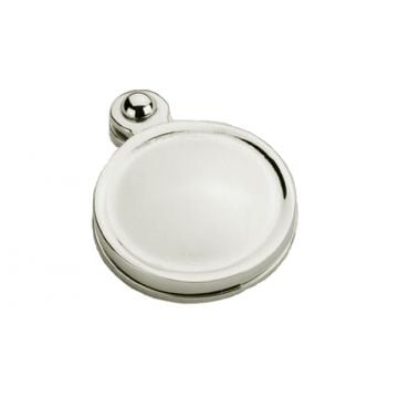 Round Covered Lipped Edge Escutcheon 32 mm Polished Brass Lacquered
