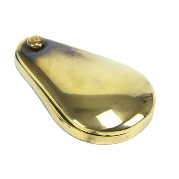 Pear Drop Covered Escutcheon Aged Brass Unlacquered