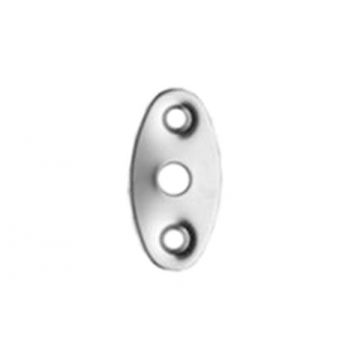 Oval Security Bolt Escutcheon Satin Stainless Steel
