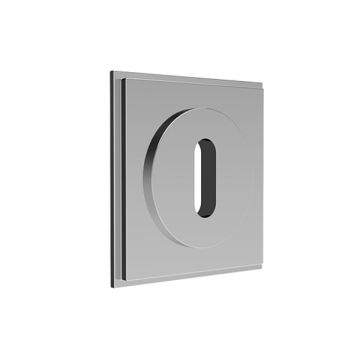 Keyway Profile Escutcheon Concealed Fix 55mm Polished Brass Lacquered