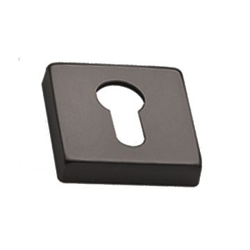 Square Euro Profile Escutcheon 51 mm Black