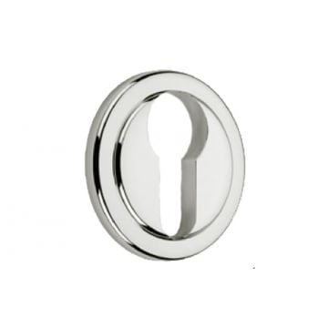 Select Euro 54 mm Raised Centre Escutcheon Polished Brass Lacquered