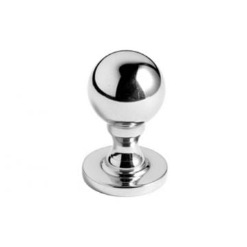 Ball Pattern Cupboard Knob 19 mm  Polished Brass Unlacquered