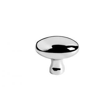 Oval Cupboard Knob 32mm  Polished Brass Unlacquered