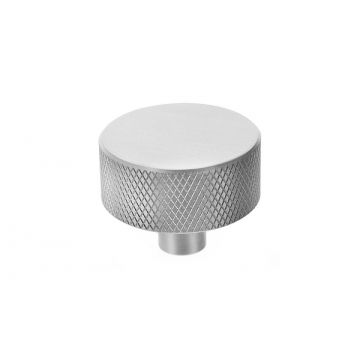 Knurled Cupboard Knob 32mm Satin Stainless Finish