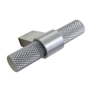 Knurled T Bar Pull Handle 60 mm Satin Stainless Finish