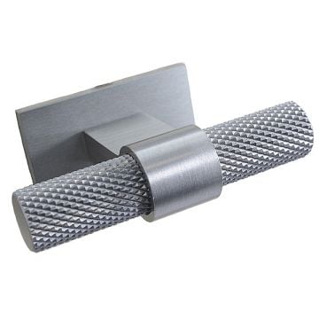 Knurled T Bar Pull Handle 60 mm on Backplate