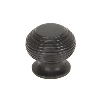 Solid Bronze Beehive Cupboard Knob 30 mm Aged Bronze Unlacquered