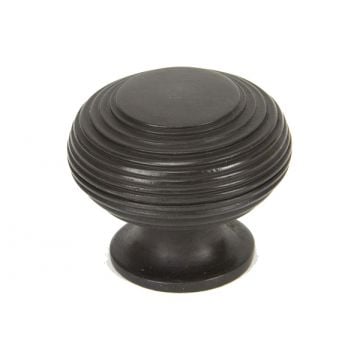 Solid Bronze Beehive Cupboard Knob 40 mm Aged Bronze Unlacquered