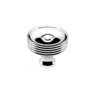 Dished Top Cupboard Knob 19 mm Polished Brass Lacquered