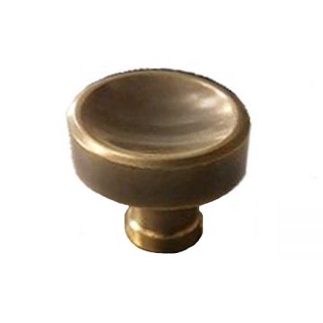 Keildon Cabinet Knob 25 mm Satin Brass Unlacquered
