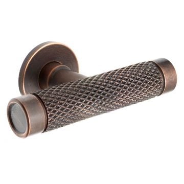 Rainham 61 mm T-Pull Cabinet Handle with Plain Ends and Rose 