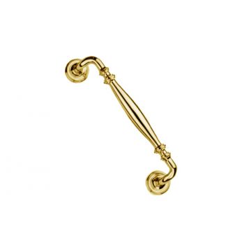 Ornate Pull Handle 255 mm Polished Brass Lacquered