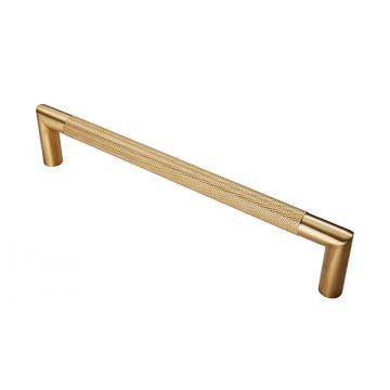 Mitred Knurled Pull Handle 320mm  (Satin Brass Physical Vapour Deposition)
