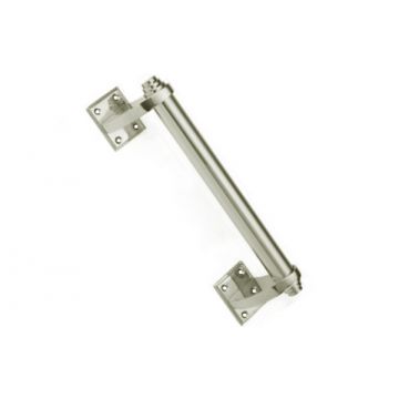 Pull Handle on Square Roses 290 mm Satin Nickel Plate