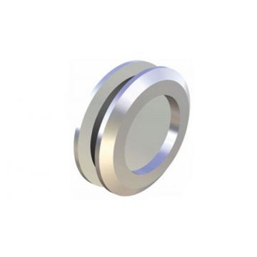 Solid Flush Pull 55 mm for 8-12 mm Glass Satin Chrome Plate