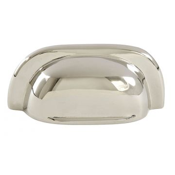 Mulberry Cup Drawer Pull 77 mm-Polished Nickel Plate