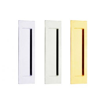 Flush Pull Plain Design 305 x 64 mm Polished Brass Lacquered