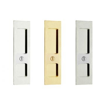 Flush Pull Plain Design with Coin Release 305 x 64 mm Imitation Bronze Unlacquered