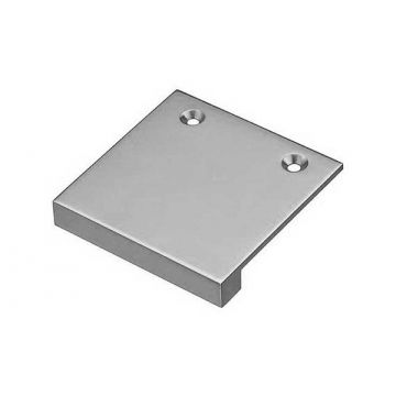 Cube Lip Edge Pull Handle 76 x 75 mm (Satin Chrome Plate)