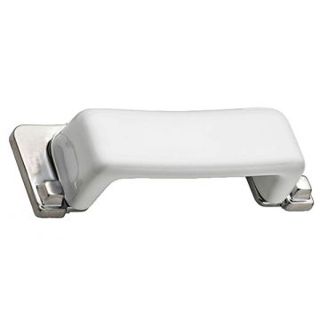 White Ceramic Drawer Pull Handle 107 mm Polished Chrome Plate