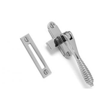 Reeded Mortice Plate Fastener Polished Nickel Plate
