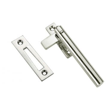 Reversible Round Bar Mortice Plate Window Fastener Polished Chrome Plate