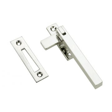 Reversible Square Bar Mortice Plate Window Fastener  Polished Chrome Plate