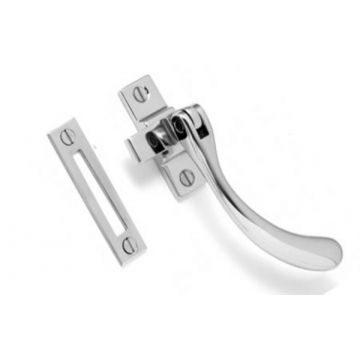 Pear Design Mortice Plate Window Fastener Weatherseal Variant Satin Chrome Plate
